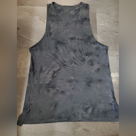 Lululemon Always Agile Tank "Diamond Dye Asphalt Grey Black". Top. Men M. - Picture 4 of 10